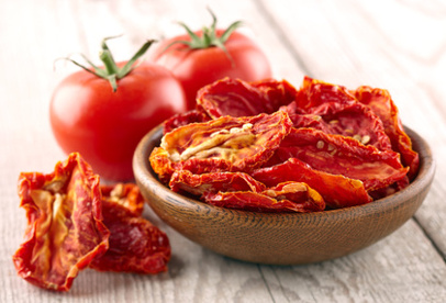 Dried and fresh tomato